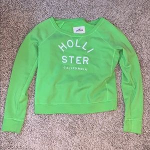 Women’s Hollister lime green pullover sweatshirt